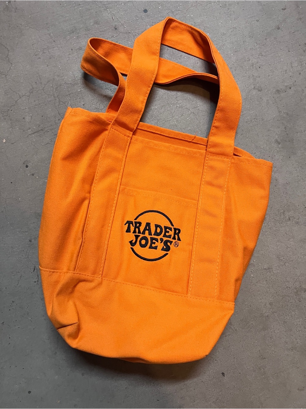 Trader Joe's Orange Canvas Tote Bag